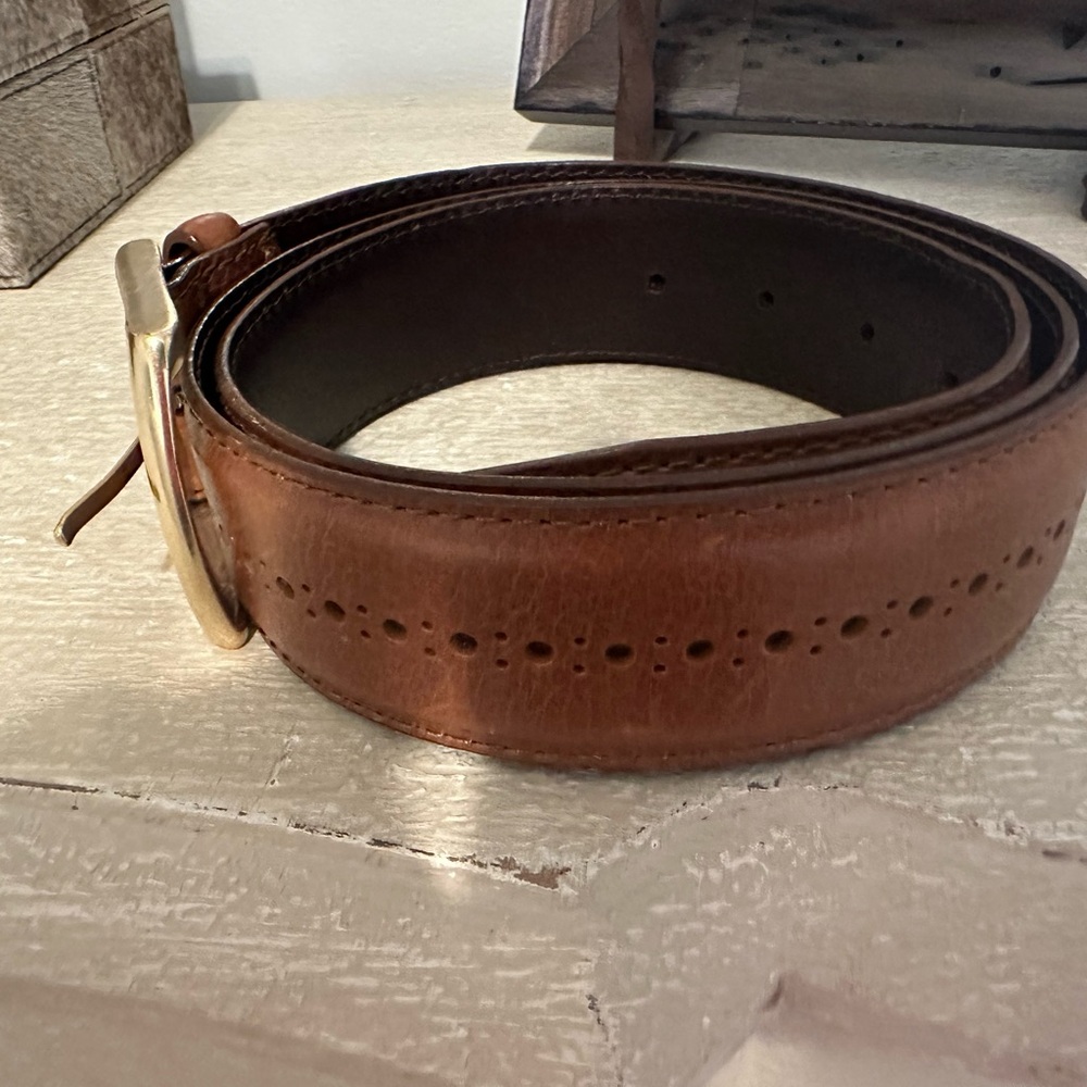 Allen Edmonds Brown Leather Dress Belt